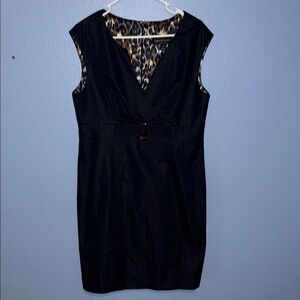 Elegant Black Sleeveless Dress - Connected - size 14P - B6